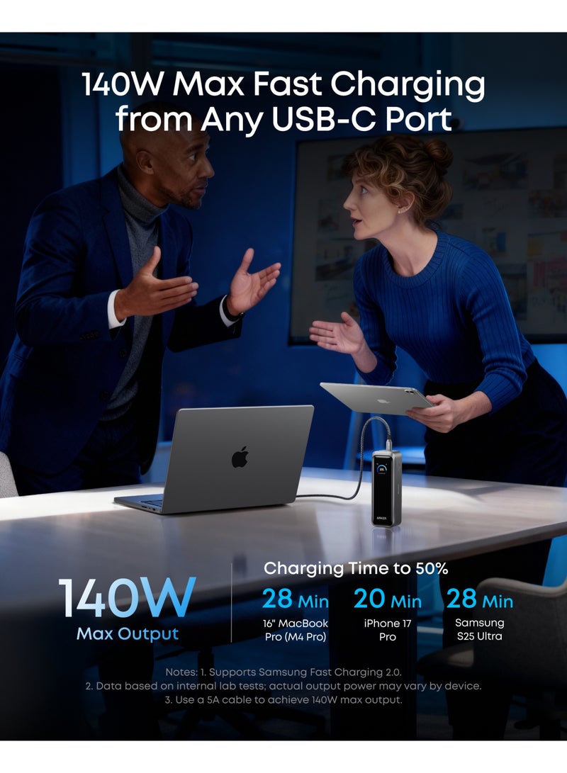 بانك الطاقة أنكر برايم، 20,100 مللي أمبير، شاحن محمول 3 منافذ مع 220 واط إخراج، شحن ثنائي الاتجاه، معتمد للطيران، تحكم عبر التطبيق، لهواتف سلسلة 17/16/15، والمزيد، قاعدة الشحن غير مدرجة - Image 4